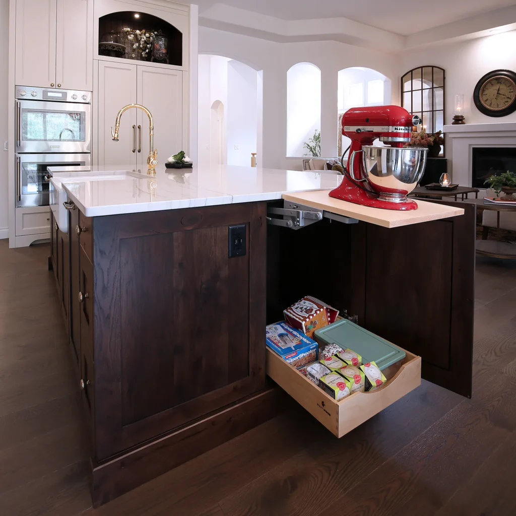 Kitchen appliance lift hidden kitchen storage