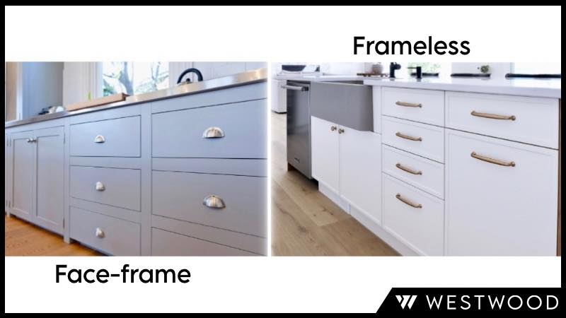 face-frame vs frameless cabinetry
